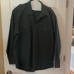 Cabela's Dark Green Military-Style Field Shirt Jacket 2XL Tall